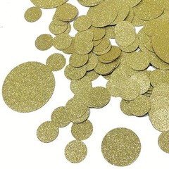 200PCS Gold Round Confetti 3/2/1 inch Gold Dots for Table Decor Party