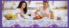 2 Pieces Mermaid Party Tablecloth Plastic Mermaid Party Supplies Disposable