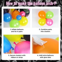 147pcs Neon Balloon Arch Kit, Neon Party Decorations with Yellow Hot Pink Lim…