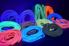 Blacklight Reactive Bi-Color GloLine Luminescent Roping