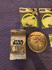 Star Wars Birthday Party Decorations+ Mandalorian Tablecloth Banner Plates+ NEW