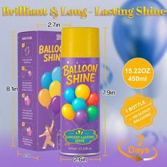 Balloon Shine Spray for Party : 15 oz Balloons Spray Silicone for Father’s Da…