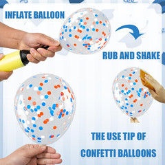 75Pcs Graduation Party Decorations Balloons Set – 12 Inch Congrats Navy Blue Red