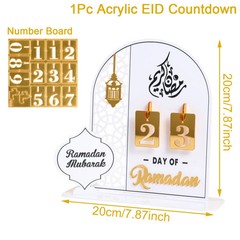 Ramadan Calendar Countdown Decorations for Home Eid Mubarak