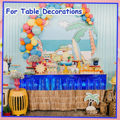 4 Pack 10 Feet Glitter Royal Blue Parade Float Decorations for Trailer Car, Glit
