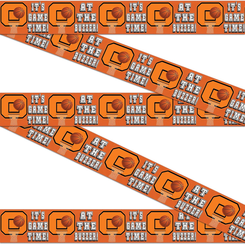25ft Basketball Party Banner It’s Game Time Sports Hoop Decoration Banner Tape