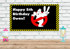 2×4 Ghostbusters vinyl Birthday Banner