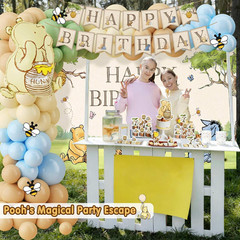 149Pcs Winnie Pooh Birthday Decorations, Vintage Pooh Bear Party Decor Includes