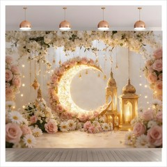 Ramadan Eid Mubarak Backdrop Banner Photo Booth Background Festival Party Decor