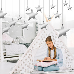 24 Pcs Silver Cardboard Stars Hanging Stars Cutouts for Party Decoration 4 Sizes
