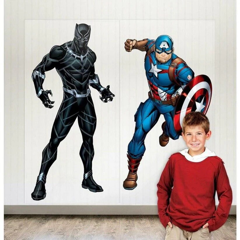 Marvel Avengers Scene Setter Backdrop Captain America/Black Panther 2Pcs ( 5 Ft)