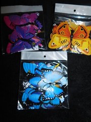 BNIB 3 X PACKS ASSORTED COLOURFUL DIE CUT DECORATIONS BUTTERFLIES