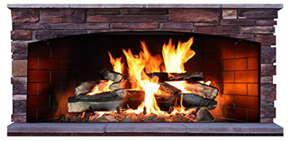 Cardboard Fireplace Stand Up | Fake Brick Cutout Decoration for The Background |