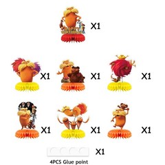 Lorax Honeycomb Centerpieces 3D Table Decorations Party Supplies