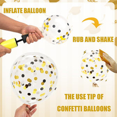 2026 Graduation Party Decorations, 68Pcs Graduation Balloons Black and Gold Grad