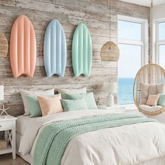 Inflatable Surfboard Decorations 33 Inch Macaron Color 4 Pcs – Beach Party Props