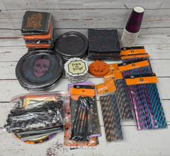 Target Halloween Themed Party Supplies Spooky Plates Napkins Straws Coasters