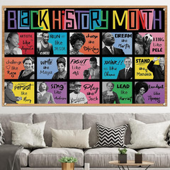 Black History Month Backdrop, Banner, Poster Pan African American Decoration and