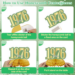 12Pcs 50Th Birthday Decorations Kit for Women Men, Sage Green Happy 50Th Birthda