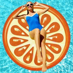 Lemon Pool Float, Pool Floats for Adults, Inflatable Pool rafts, Water Fun La…