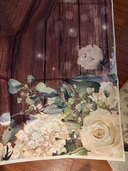 Engagemnt Decor Set Woodgrain Backdrop 3 Bottle Foil Balloons Naps& tble# frames