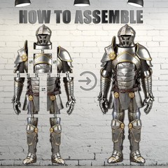 30 Pieces Medieval Party Decorations 6 Feet Jointed Suit of Armor Knight Cut Out