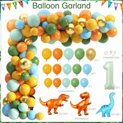 One a Saurus Birthday Decorations 105Pcs Dinosaur 1St Birthday Party Supplies fo
