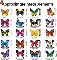Outus 40 Pieces Butterfly Anti-Collision Window Clings Spring Multicolor