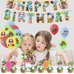 NEW Super Mario Bros. Game Theme Birthday Party Decorate Supplies Set US Seller