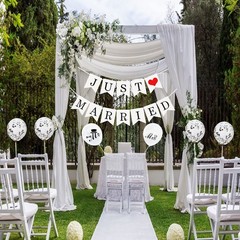 Just Married Decorations JUST MARRIED Wedding Party Decoration Car Decor Whit…