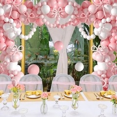 Pink Balloon Garland Arch Kit Coquette Birthday Decorations 176Pcs Pink Bow L…