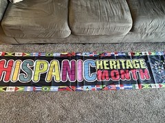 Hispanic Heritage Month Banner Flag 20″ X 10′ #032