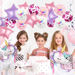16 Pcs Unicorn Balloons Kit for Birthday Party Decorations – 2 Self Standing 3D