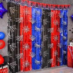 Spider Web Birthday Decorations, 2 Pack Spider Party Supplies 3.3×6.6ft Tinse…