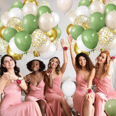 Sage Green White Gold Balloons, 50pcs Olive Green Gold Metallic Sand White Ballo