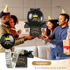 Pull Birthday Money Box Balloon Money Surprise Box Funny Pull Cash Surprise Kit