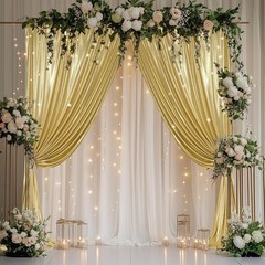 10x10ft Gold Sequin Backdrop Curtains, Wrinkle Glitter Backdrop Drapes for