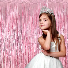 2M-3M FOIL FRINGE TINSEL BACKDROP CURTAIN DOOR WEDDING BIRTHDAY PARTY DECORATION