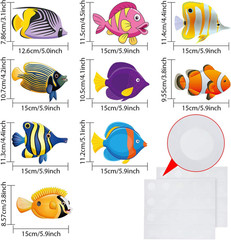 45 Pieces Tropical Fish Cutouts for Classroom Decor Colorful Ocean Animal Cutout