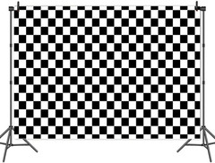 Cosplay Party Banner Checkered Flag Photography Backdrop Vinyl 7x5ft Photo Backg