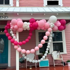 Pastel Pink and White Linking Balloons, 120PCS 6 In Light Pink White Quick Li…