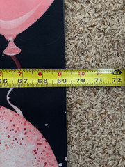 HAPPY 65th BIRTHDAY Pink and Black Birthday Banner Polyester Fabric
