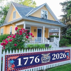 Large America 250th Anniversary Flag Banner for Fence 1776-2026 250 Years of …