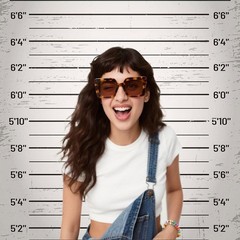 Mugshot Backdrop 5x7ft Police Lineup Backdrop Vinyl Height Chart Wanted Sign