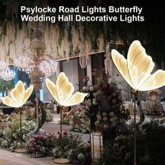 2PC LED Light Wedding Butterfly Floor Lamp Creative Butterfly Ceiling Lamp Props