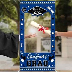 1pc, 2025 Graduation Vinyl Background Photo Frame and 1set Congrats Class