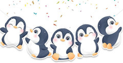 Penguin Birthday Banner – Cute Penguin Party Decorations for Baby Shower, Kids B