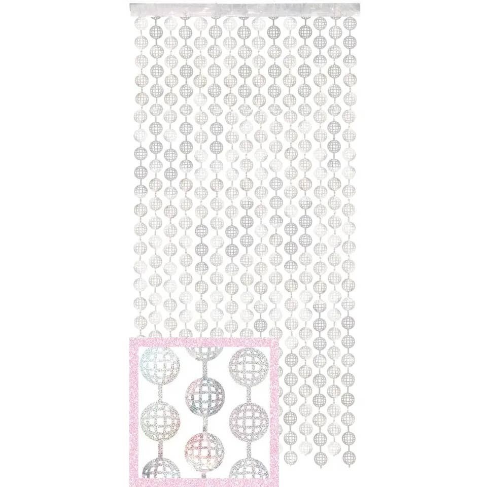 Bolaras Disco Ball Foil Curtain – Silver – Self adhesive – (39″ x 79″)