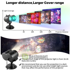 Christmas Light LED Snowflake Holiday Projector Laser Lamp Xmas Party Decoration