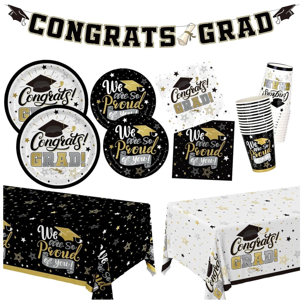 Convenient Disposable Graduation Tableware Set